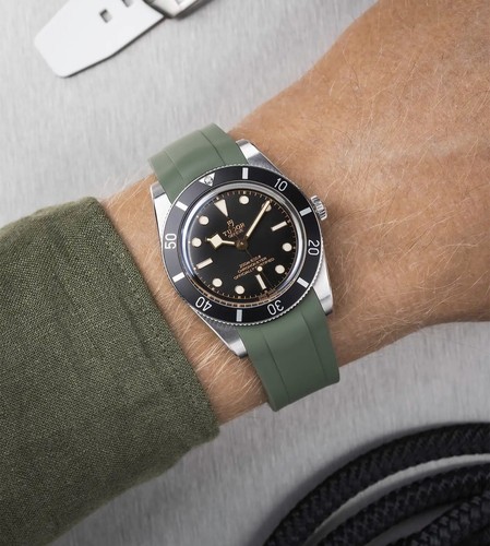 Strap for tudor black - black, bay